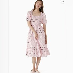 Kate Spade Pink Midi Ladybug Dress
